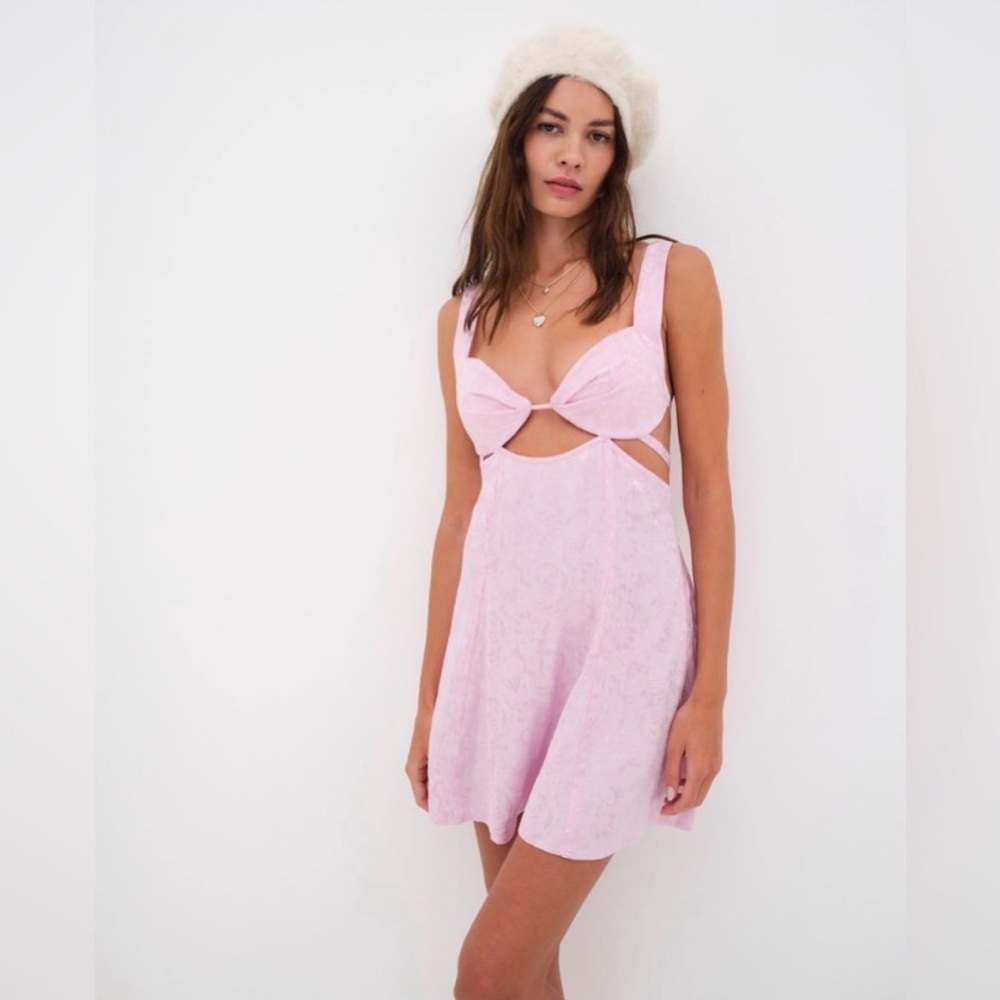 For Love & Lemons Alice Mini Dress Pin Jacquard size S - Picture 1 of 9